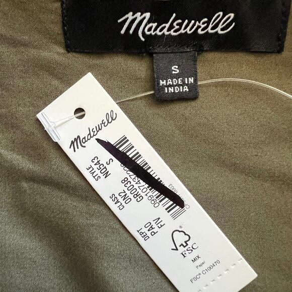 Madewell Top Women's Small Minimalist Button Up Crop Straight-Hem Shirt - Picture 7 of 10